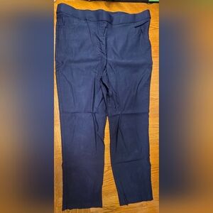 Alfred Dunner Navy Blue Straight Leg Pants Plus Size 18